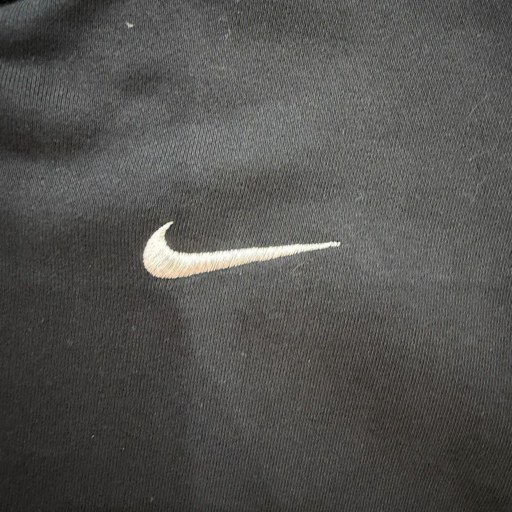 Nike Black Crewneck Sweatshirt With Embroidered Logo Mens Size Large 100% Cotton - Picture 3 of 8